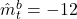 \hat{m}_t^b = -12