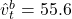 \hat{v}_t^b = 55.6