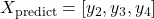 X_{\text{predict}} = [y_2, y_3, y_4]