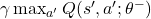 \gamma \max_{a'} Q(s', a'; \theta^-)