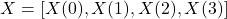  X = [X(0), X(1), X(2), X(3)] 