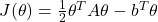 J(\theta) = \frac{1}{2} \theta^T A \theta - b^T \theta