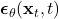 \( \boldsymbol{\epsilon}_\theta(\mathbf{x}_t, t) \)