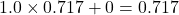  1.0 \times 0.717 + 0 = 0.717 