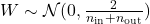 W \sim \mathcal{N}(0, \frac{2}{n_{\text{in}} + n_{\text{out}}})