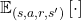 \mathbb{E}_{(s, a, r, s')} \left[ \cdot \right]