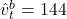 \hat{v}_t^b = 144