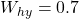 W_{hy} = 0.7