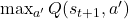 \max_{a'} Q(s_{t+1}, a')