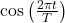 \cos\left(\frac{2\pi t}{T}\right)