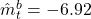 \hat{m}_t^b = -6.92