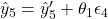 \hat{y}_5 = \hat{y}'_5 + \theta_1 \epsilon_4